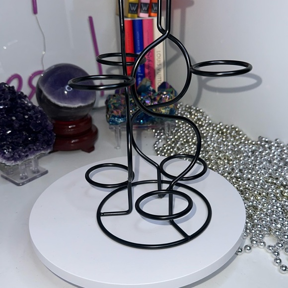 Black Multi-Sphere Tower Holder Crystals Rocks Precious Gem Spheres Price for 1 - Picture 6 of 11